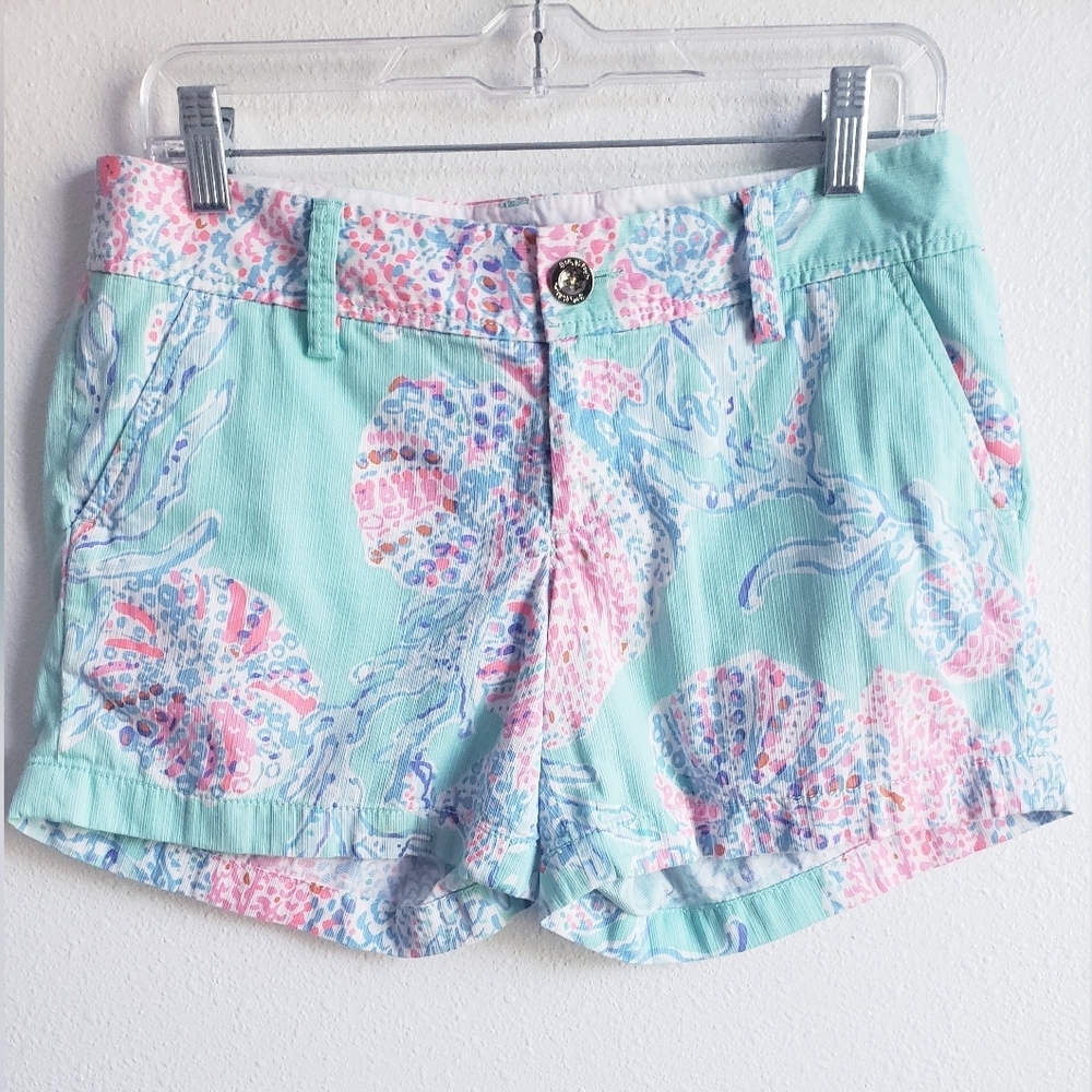 Lilly Pulitzer Callahan Shorts In Minty Fresh - Picture 2 of 10